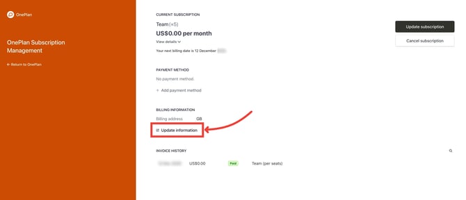 Update Billing Info 1-mh